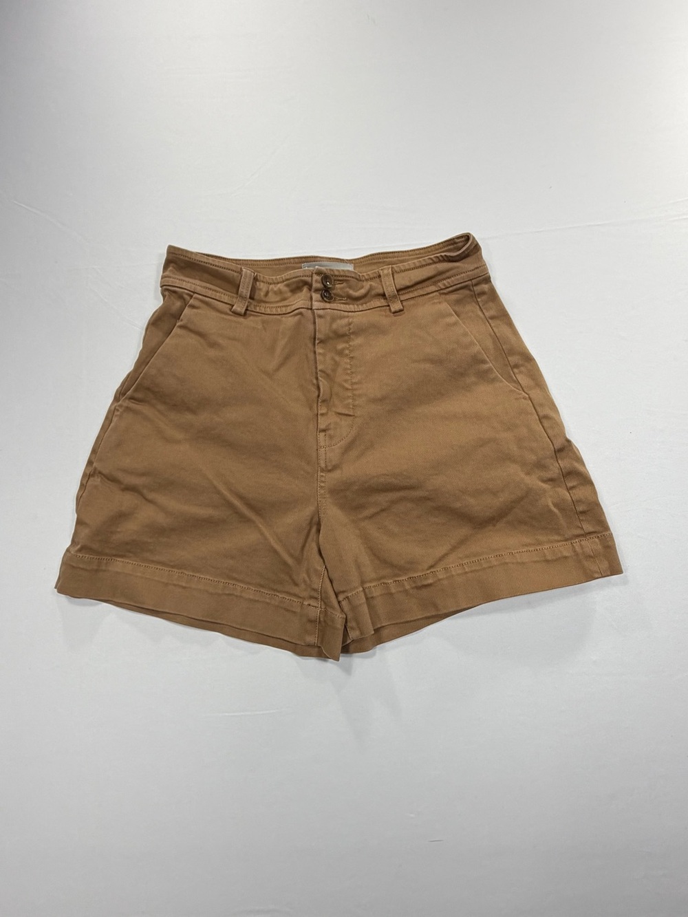 Everlane Shorts Tan Brown Women’s Size 6 High Rise Cotton Casual Chino